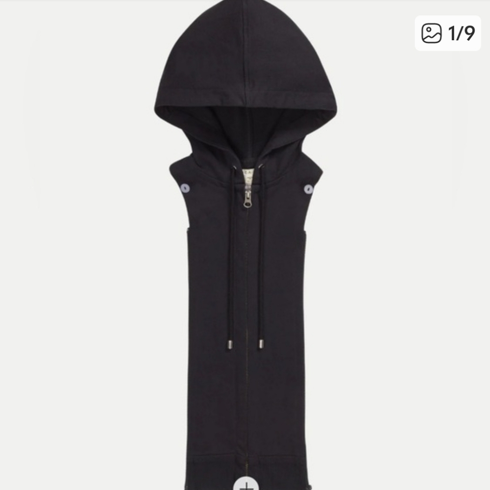 Veronica Beard Dickey Insert For Jackey Black Hoody Zipper